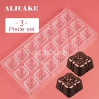 1 3pcsset polycarbonate chocolate molds tray form 21 cavity gift shape chocolate moulds baking mold pastry bakeware tools