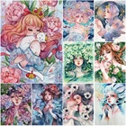 5D алмазная живопись сделай сам, портрет мультяшной девушки, полноразмернаякруглая Алмазная вышивка, набор для мозаики, высококачественные товары ручной работы, подарок