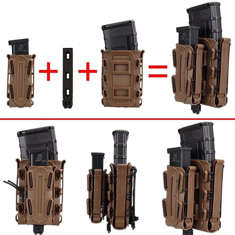 

5.56mm 7.62mm Tactical Soft Shell Rifle Mag Carrier Pouch Molle Clip Pouches Hunting Military Airsoft Magazine Holster Fastmag