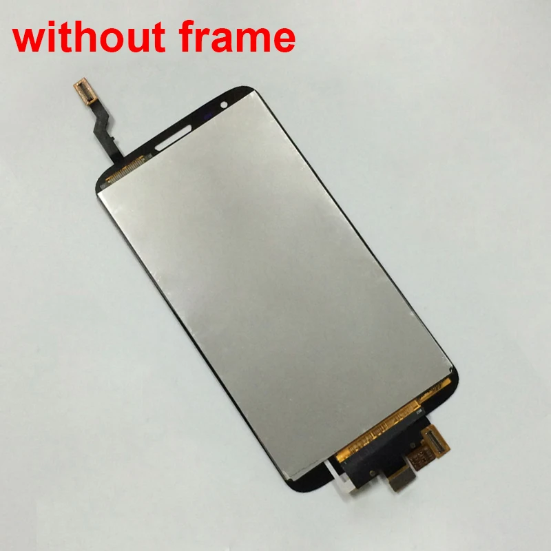White without Frame Для LG Optimus G2 D800 D801 D803 сенсорный экран дигитайзер стекло+ ЖК-дисплей панель монитор в сборе с рамкой - Цвет: White without Frame