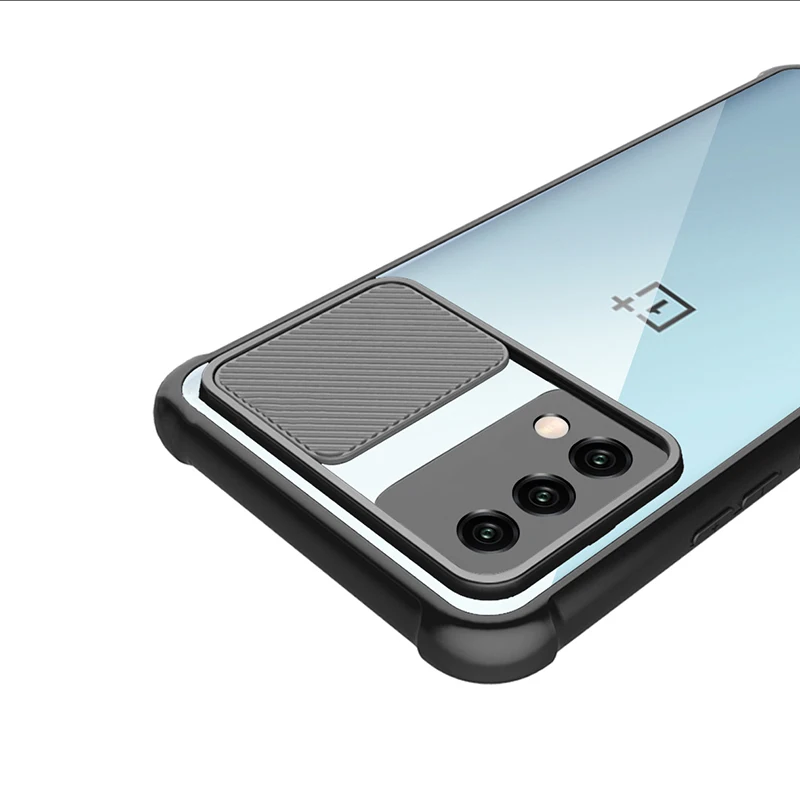 lovecom slide camera lens protection clear case for one plus 9 9 pro phone case back cover for oneplus nord ce shockproof shell free global shipping