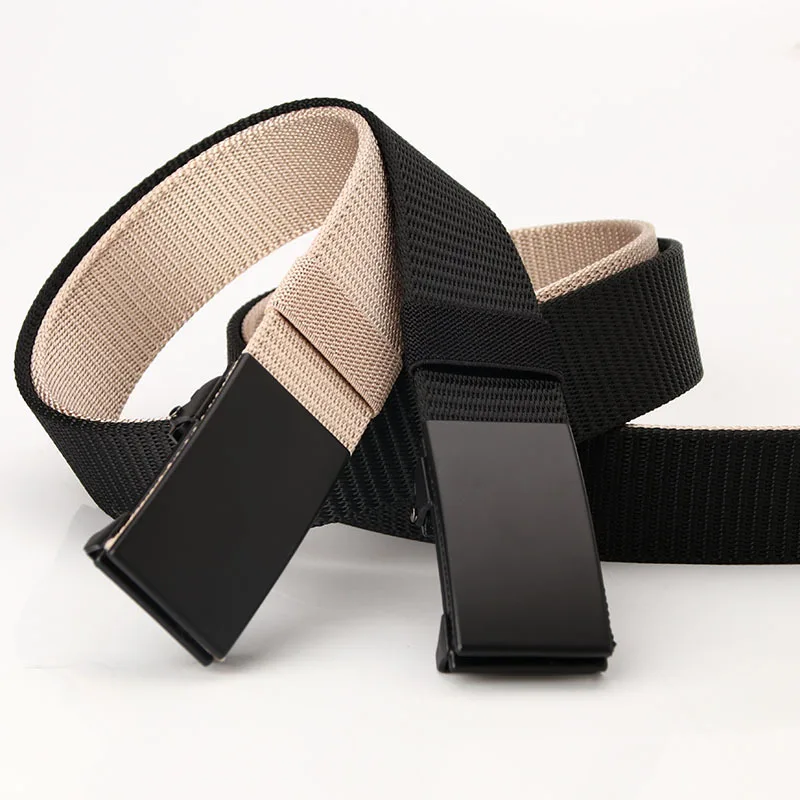 Nylon canvas belt automatic buckle belt Outdoor sports leisure business student versatile belt PY81