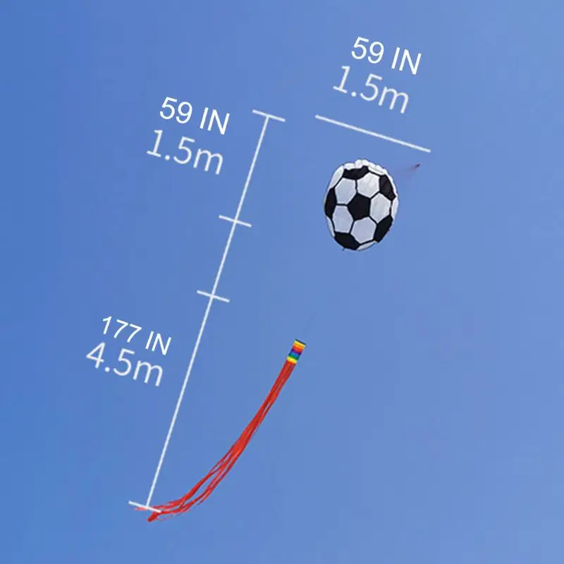 

Football Shape with Tassel Beach Kites Frameless Soft Entertainment Sports