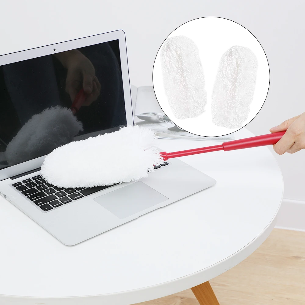 

CLEANHOME Mini дастер из микрофибры с гибкой удлинительной ручкой и 3 сменными стержнями для очистки компьютерной клавиатуры автомобиля