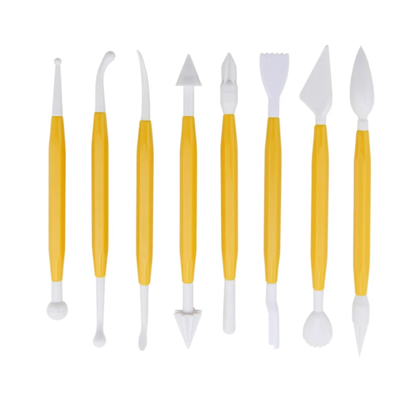 8 шт./компл. безобидные пластиковые глиняные инструменты квадратный мягкий