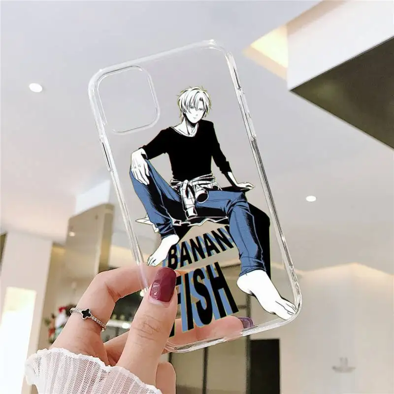 

Anime Banana Fish Phone Case Transparent soft For iphone 5 5s 5c se 6 6s 7 8 11 12 plus mini x xs xr pro max