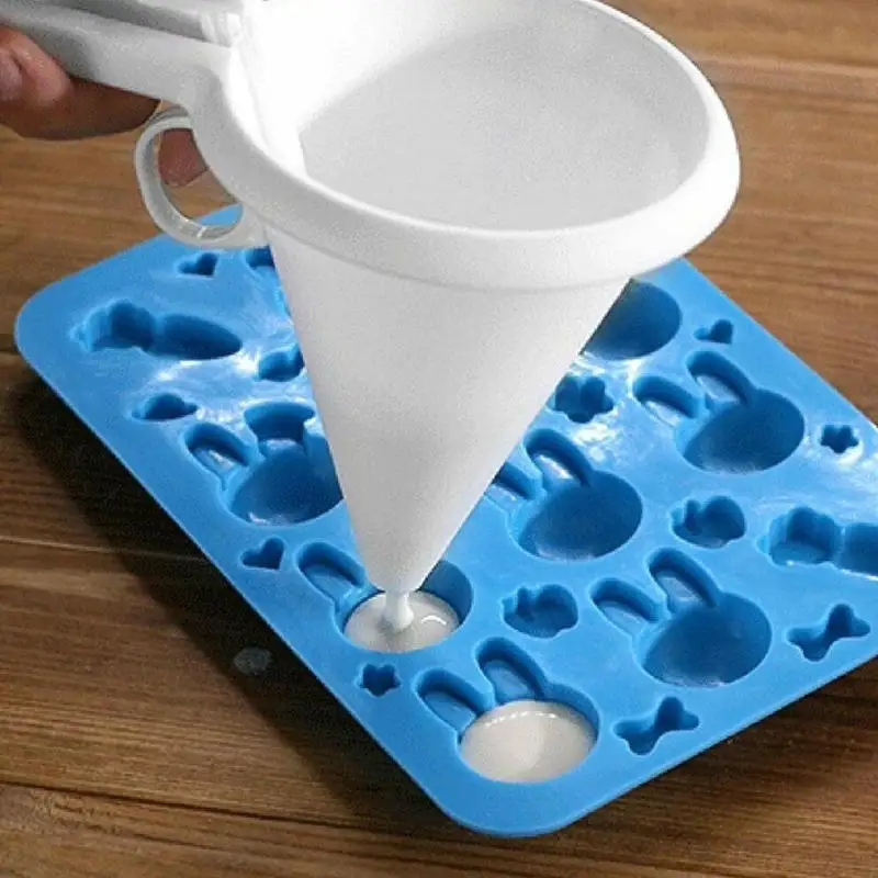 Пластиковом черном/белом острый рот Воронка для крем обледенения глазурь тесто