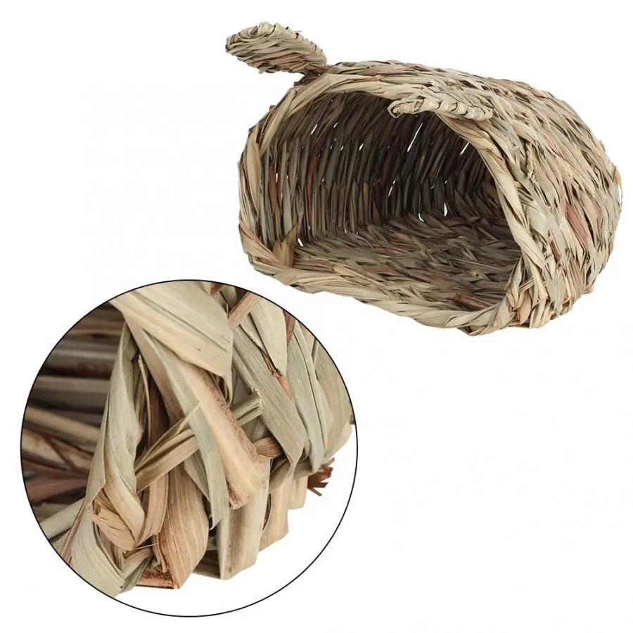 Хомяк домашний Домик из травы соломенная тесьма форма головы кролика Шиншилла ёж