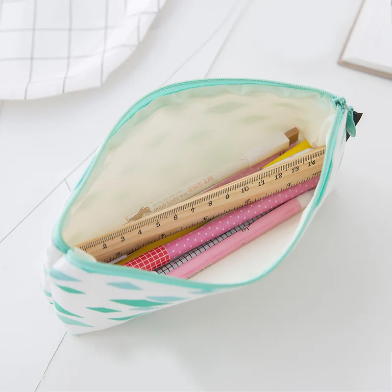 1 шт./продажа в сдержанном стиле кавайный чехол для карандаша мятный зеленый