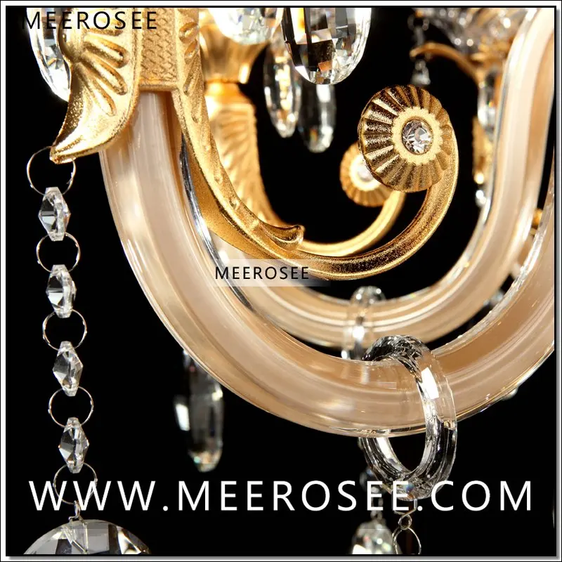 Современная хрустальная люстра в европейском стиле люстры с золотыми дужками