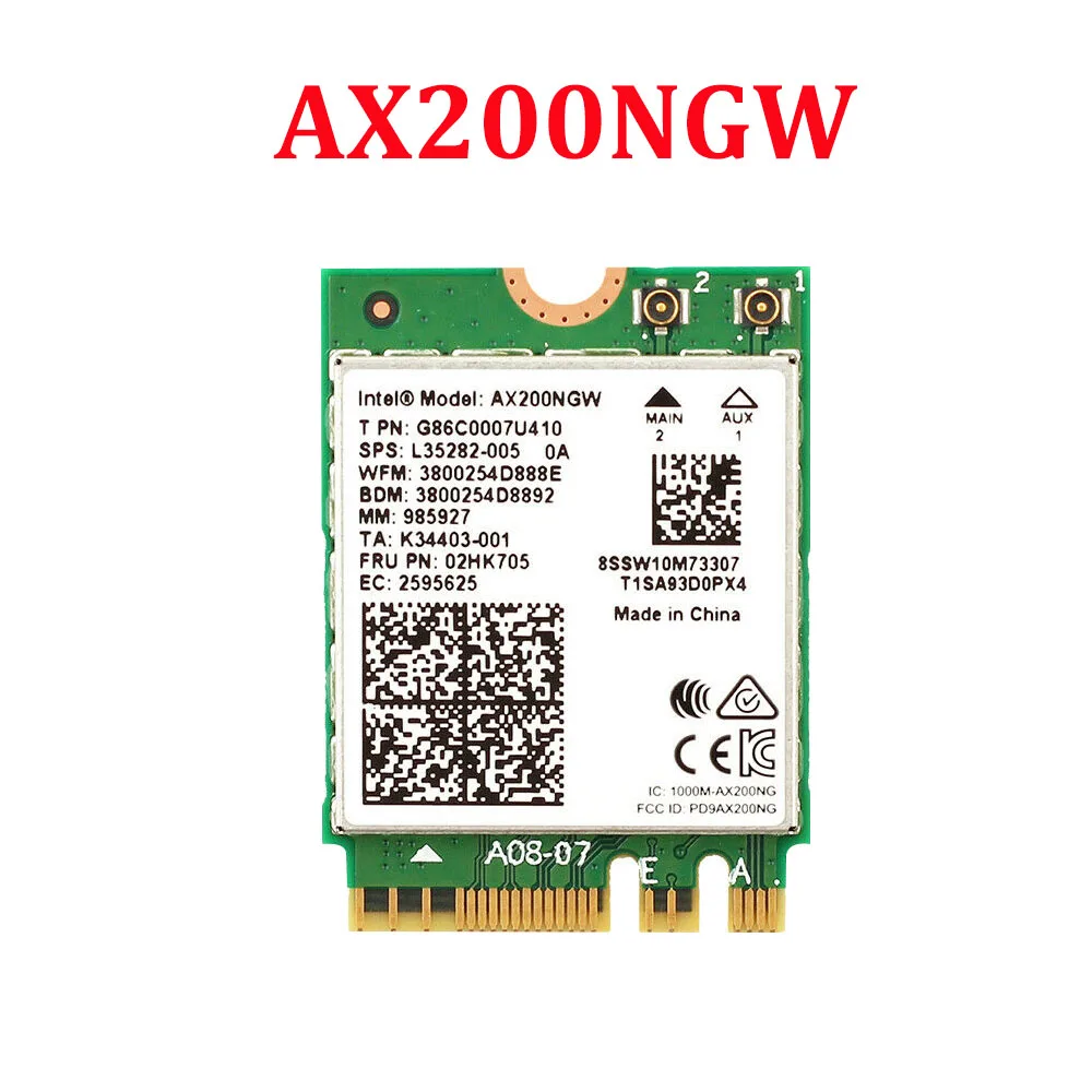 Wi Fi 6 беспроводная карта для Intel AX200NGW WLAN 2 4G/5G BT 5 0|Компьютерные кабели и разъемы| |
