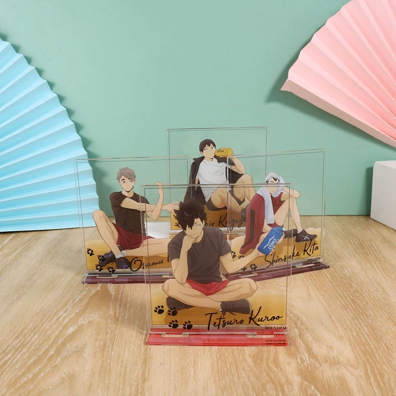 

Desk Plate Toy Double Side Stylish for Anime Haikyuu Acrylic Stand Model Figures Printed Comic Exhabition Decor Ornaments Gift