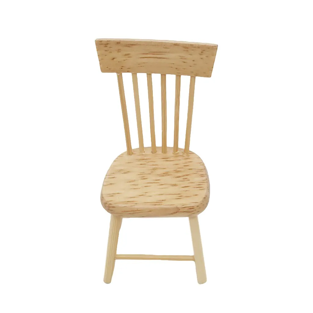 1:12 Dollhouse Furniture Miniature Wooden Kitchen Chair Kids Pretend Play Toy Funny Doll House Accessories brinquedos |