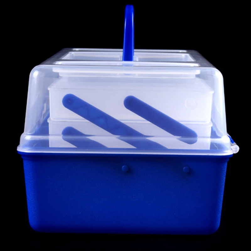 Blue + Transparent Portable Multifunctional Layers Big Fishing Tackle Box with Durable Plastic | Спорт и развлечения
