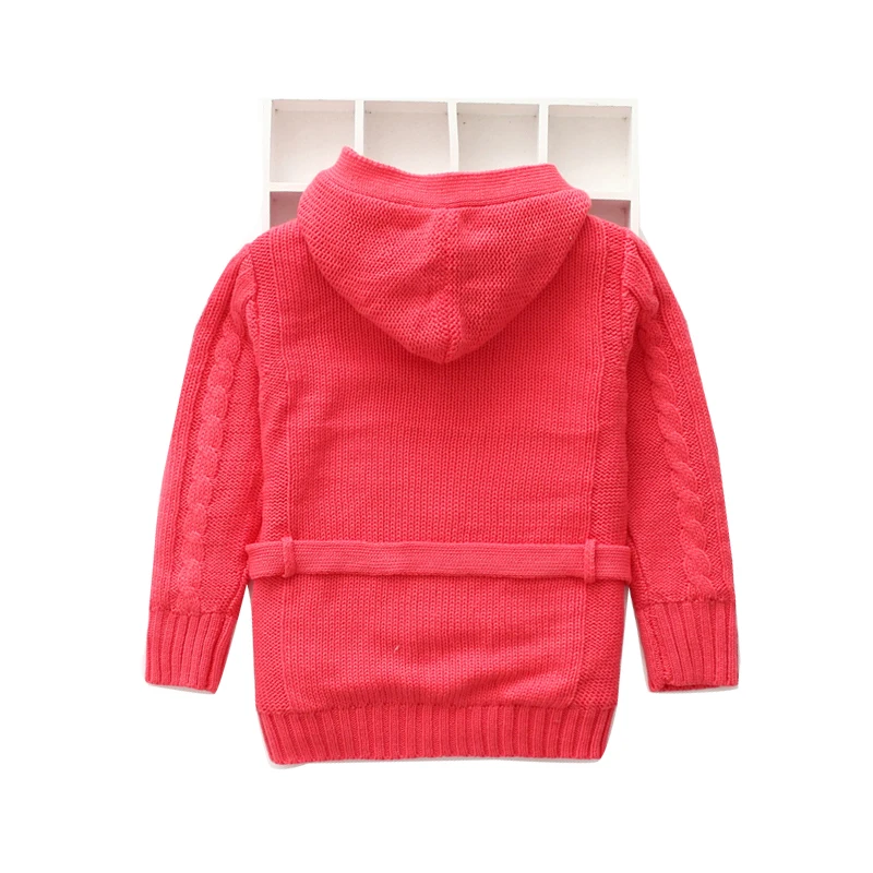 Детский мягкий хлопковый кардиган с капюшоном зимняя Удобная трикотажная куртка