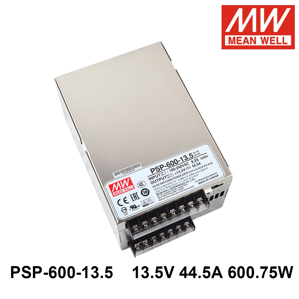 

Mean Well PSP-600-13.5 88-264 В переменного тока в постоянный ток 13,5 в 600,75 а Вт одиночный выходной импульсный источник питания с функцией PFC и параллельны...