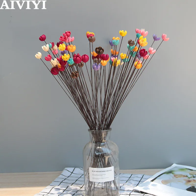 10 шт./Натуральные сушеные фрукты цветы ваза стеклянная бутылка декоративный