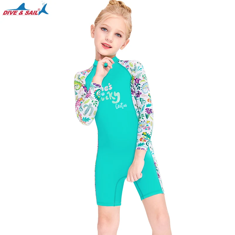 Детский Цельный купальник с рашгардом для мальчиков и девочек спортивный