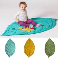 crawling carpet solid color room decoration cotton leaf baby crawling carpet baby walking training mat for home