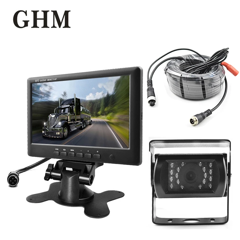 GHM 7 &quottft Lcd Автомобильный монитор заднего вида дисплей Hd Проводная обратная