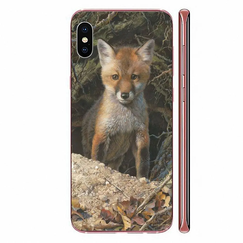 Fox Oil Artist стильный мягкий телефон с животными для Xiaomi CC9 CC9E Mi 3 4 4i 5 5S 6 6X 8 9 SE Play Plus Pro