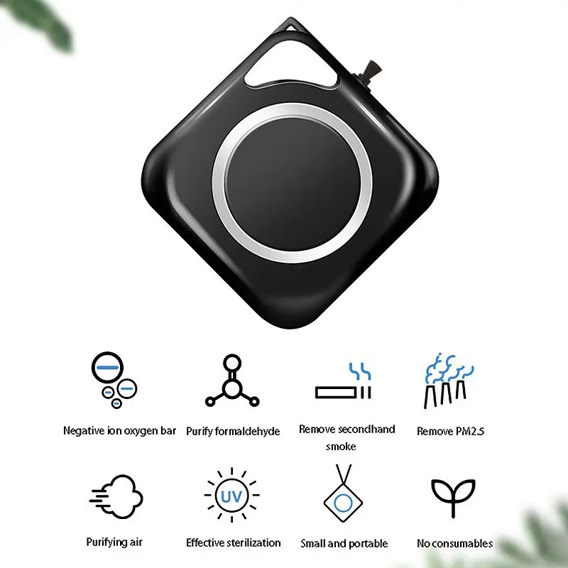 3x ожерелье очиститель воздуха портативный шею установленный автомобильный