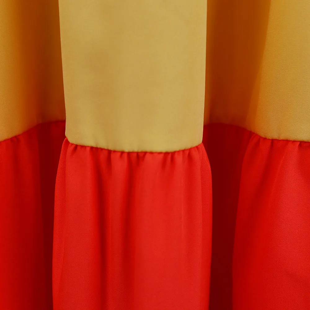 

Color Block Patchwork Summer Dress Women African Sexy Ruffles Sleeveless Midi Casual Women's Dresses 2021 Maxi White Office Robe