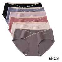 6pcs womens underwear low waist plus size panties maternity cotton antibacterial abdominal support traceless pregnancy briefs