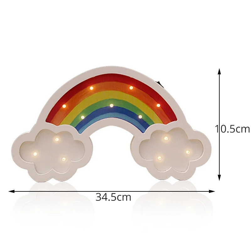 Rainbow Hinnixy карамельный цвет деревянный ночной Светильник s Crown автобус звезда луна лампа Настенный подвесной стол украшения для спальни домашний Декор Светильник - Испускаемый цвет: Rainbow