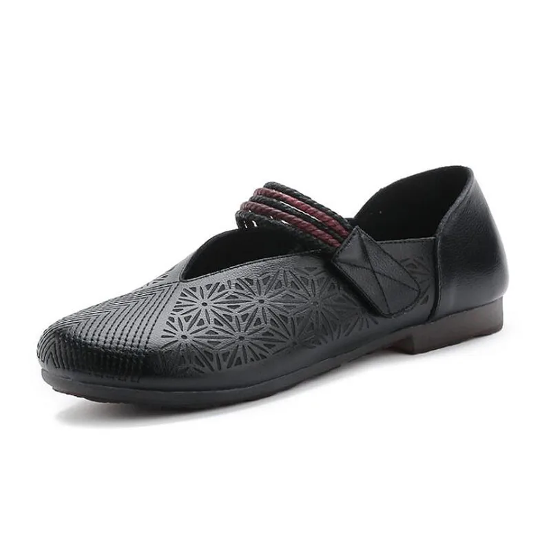 

Women Flats Summer Women Genuine Leather Shoes With Low Heels Slip On Casual Flat Shoes Women Loafers Soft Nurse Ballerina Shoes