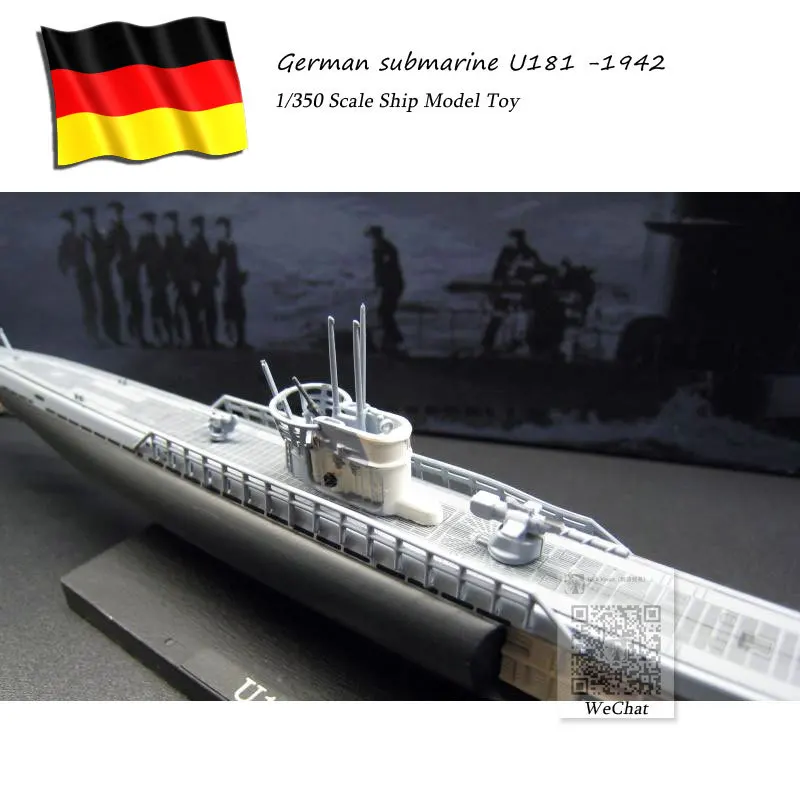 ATLAS 1/350 масштаб военная модель игрушки Вторая мировая война немецкий IXD2 u-лодка подводная лодка U181-1942 литая под давлением металлический военный корабль игрушка