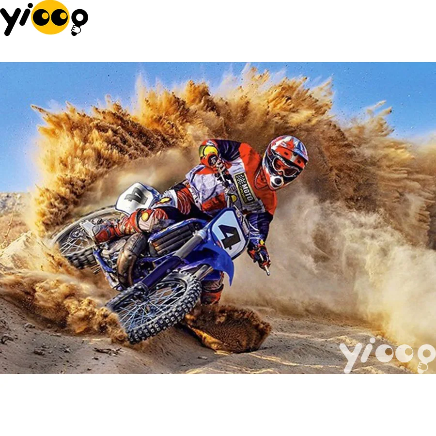 Камни в форме ромба/круглый дрель алмазного живопись байкерские на мотоцикле 5D DIY