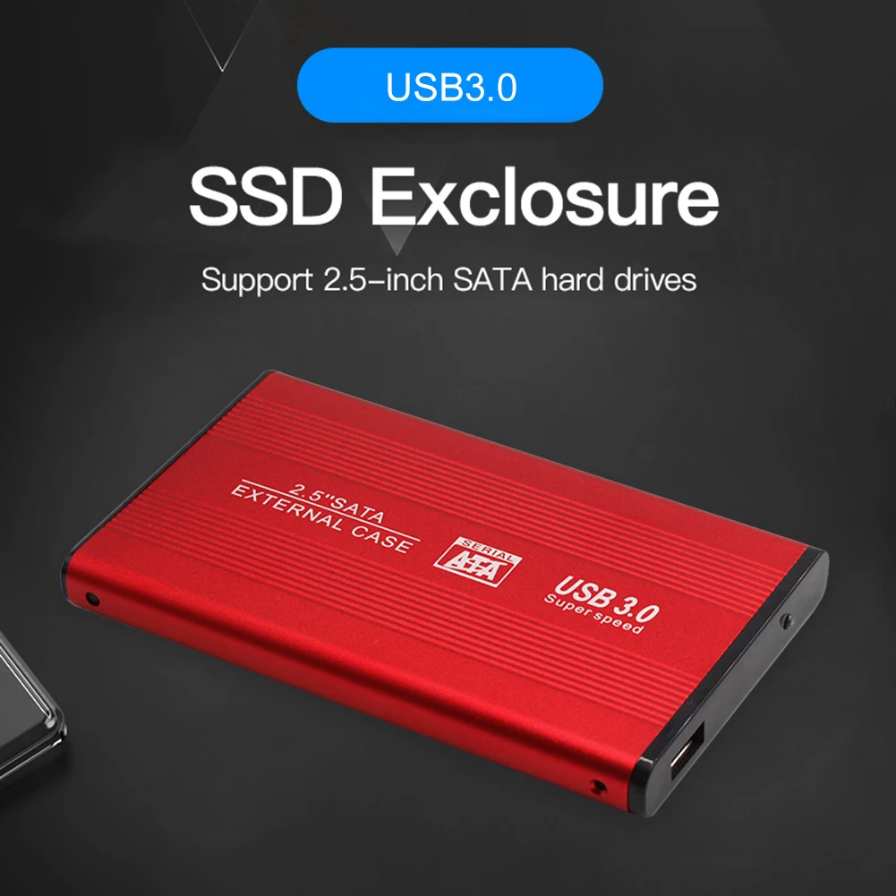 

2,5 дюймовый корпус жесткого диска SATA Serial ATA To USB 2,0 Алюминий сплав внешний жесткий диск SSD корпус USB 2,0 передачи-ридером