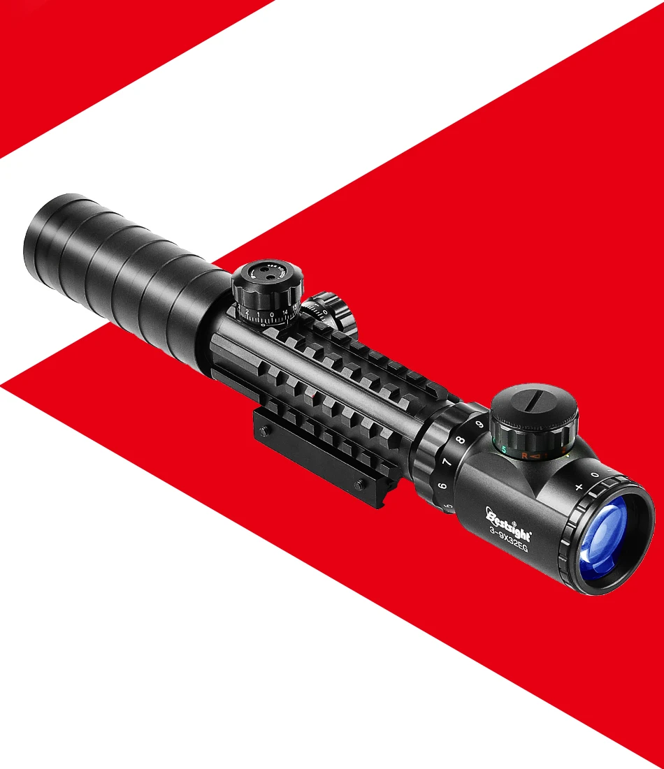 3-9x32EG тактический прицел красный и зеленый точка с подсветкой сетка оптический прицел страйкбол охотничьи прицелы с бесплатной крышкой объектива