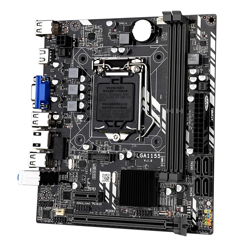 Материнская плата H61 LGA 1155 DDR3 ПАМЯТЬ 16 Гб Micro ATX десктопная материнская для LGA1155 Socket