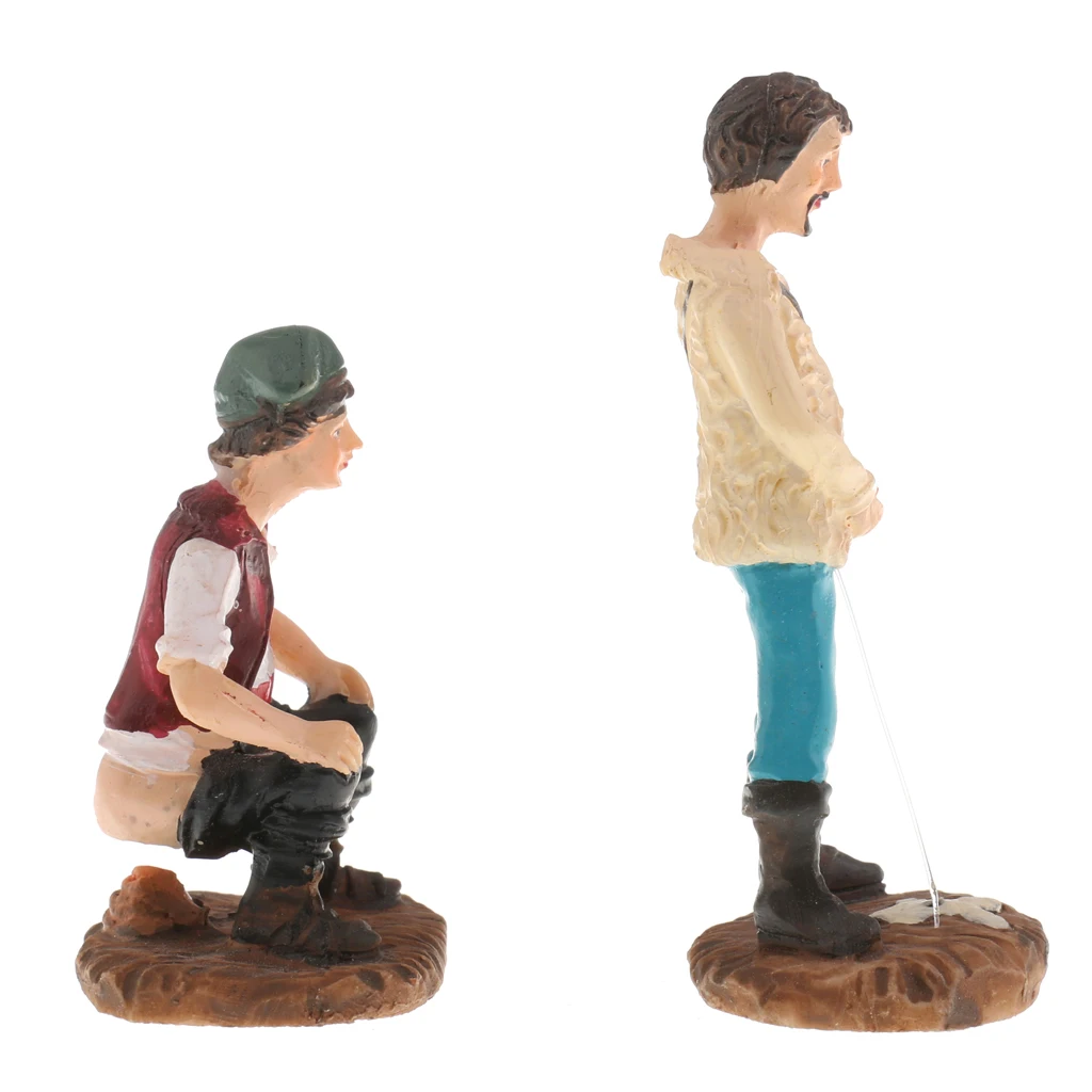 Sand Scene WC Shit Pee Dolls People Figure Models for Layout Landscape Parts | Model Building Kits