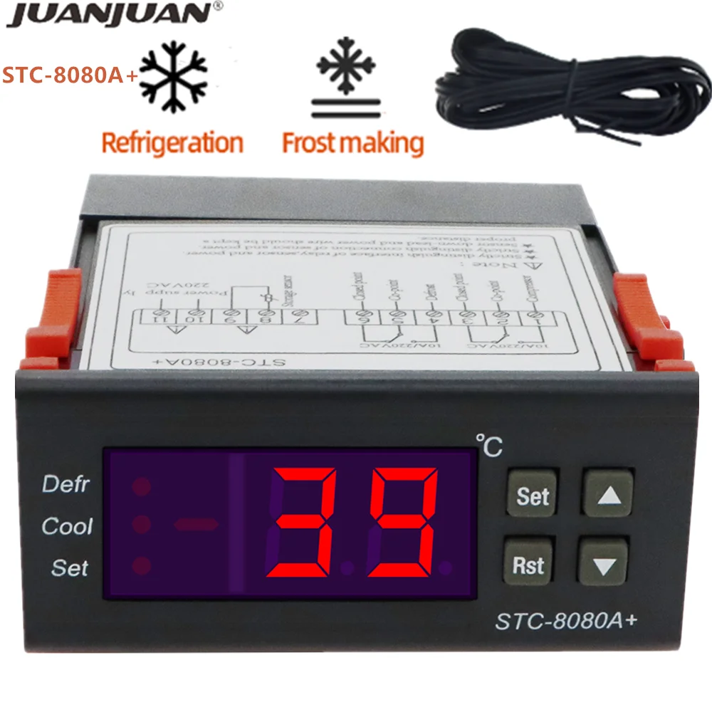 STC 8080A + контроллер температуры Термостат контроль влажности термометр