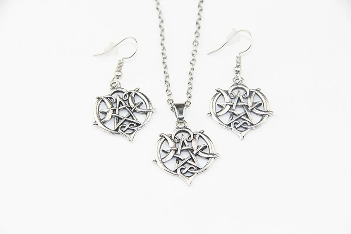 3 шт./компл. винтажное открытое ожерелье с Луной и звездой Волшебник ведьмы магия