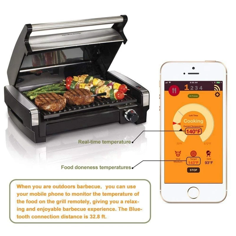 

New Digital Probe Meat Thermometer Kitchen Wireless Cooking Bbq Food Thermometer Bluetooth Oven Grill Thermometer Probe