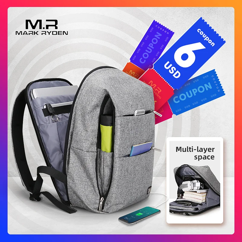 Mark Ryden новинка мужской рюкзак для 15 6 дюймов ноутбука большой объем потрясающий