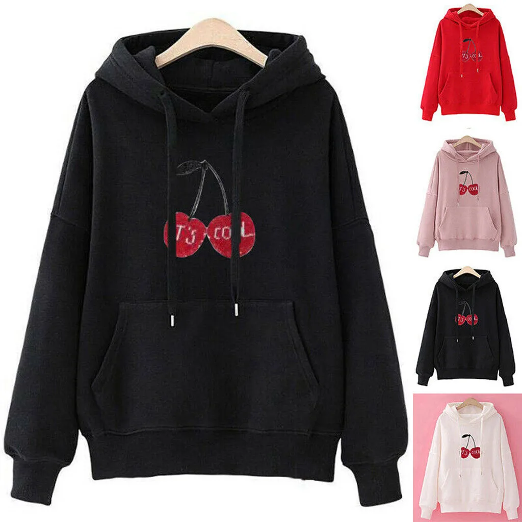 

Vogue Leisure Soft Cotton Korean Style Sweatshirts Hooded Sweatshirts Female Autumn Winter Long Sleeve Hooded Pocket Drawstring