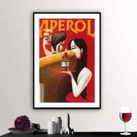 aperol liqueur vintage fooddrink poster poster paper sticker canvas print gift idea painting pictures for living room decor