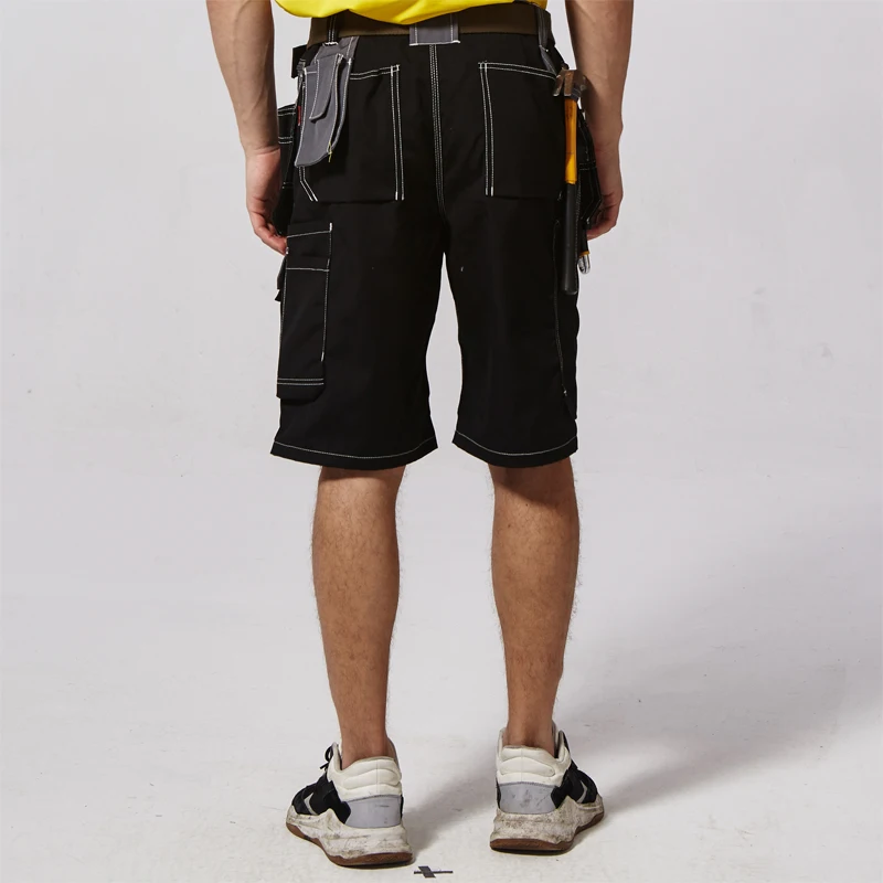 Men's Work Pants Short Workwear Trousers Mult-functional Tool Pockets Durable And Wear-resistant Summer Free Shipping | Безопасность