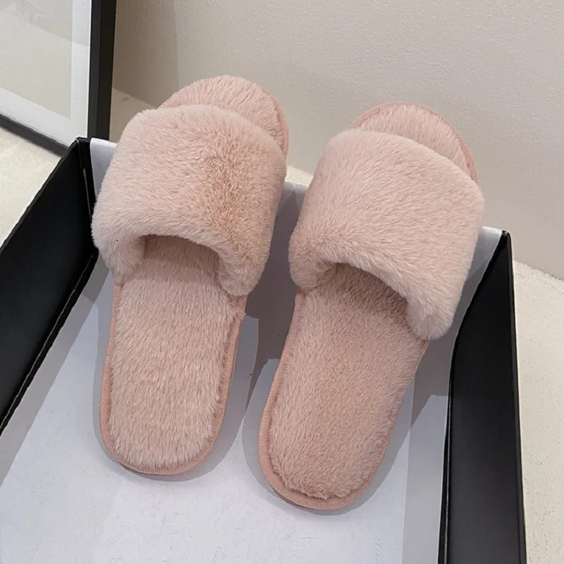 

Indoor Slippers Korean Simple Style Coral Velvet Slippers Non-disposable Home Hospitality Classic Skin-friendly Flip Flop