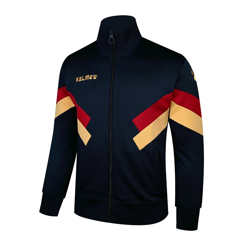 Мужская куртка в полоску сбоку KELME Весенняя Спортивная одежда для бега