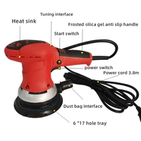 617 hole circular sandpaper machine 350w electric sander 150mm 220vstrong dust collection polisher