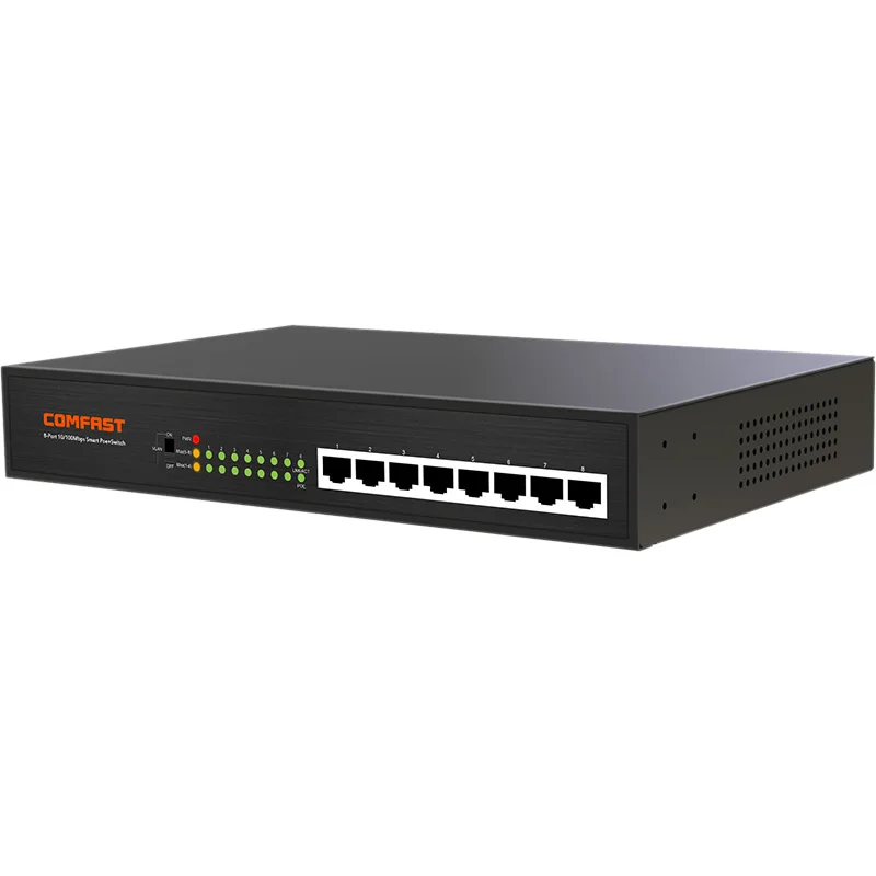 Comfast CF-S180P высокое Мощность интеллектуальный мониторинг питания 8 Порты и разъёмы