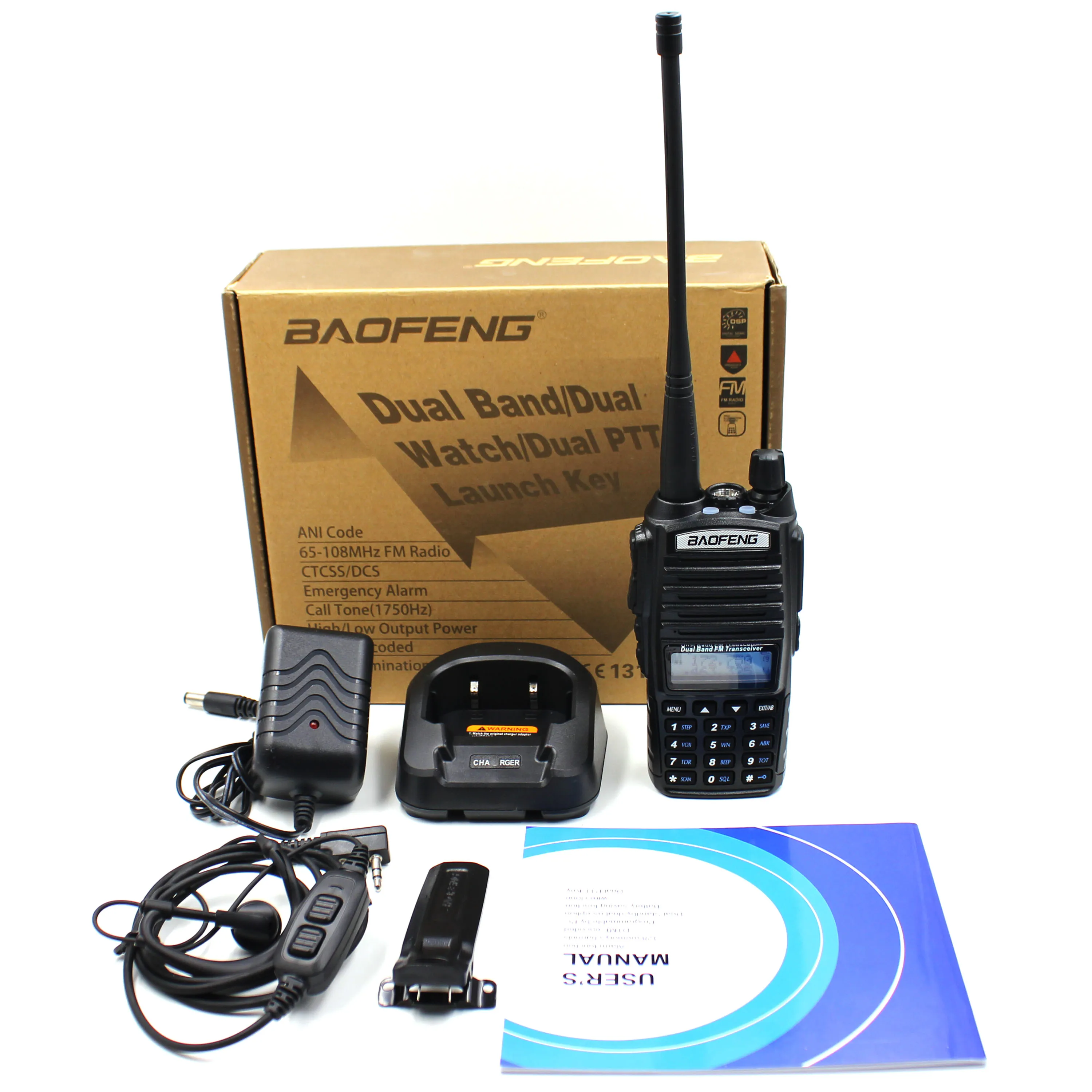

2pcs Baofeng UV-82 Walkie Talkie 8W Two Way Radio 136-174MHz & 400-520MHz Dual Band Handheld Transceiver Ham Radio