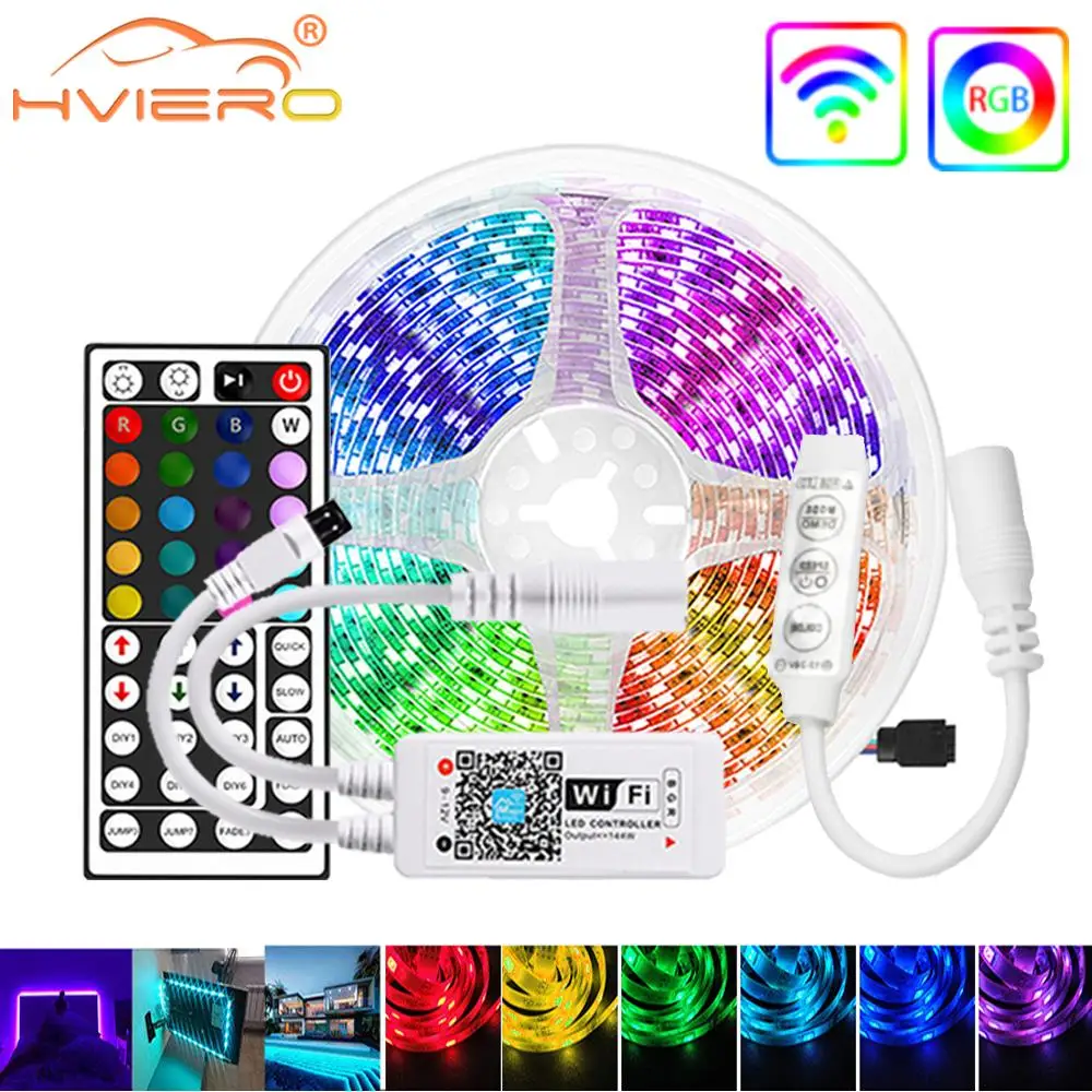 

WIFI44KEY/MINI3KEY controller waterproof RGB 5M 10M 15M 20M DC12V 2835 5050 led lights strip various power plug combination set