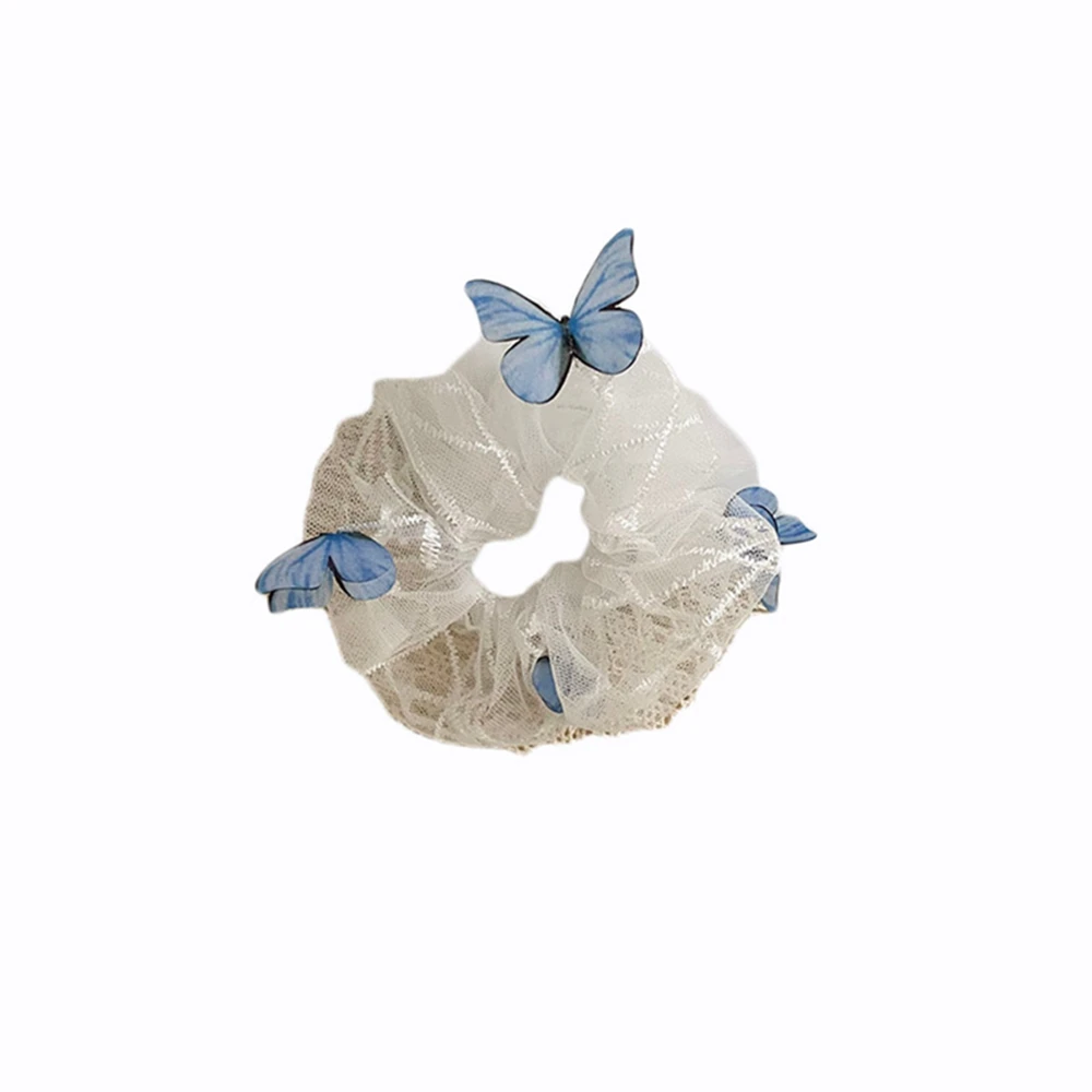 

New Korea Butterfly Organza Hair Scrunchies For Women Elastic Hair Bands Girls Headwear Ponytail Holder Hair Tie Hair Accessorie